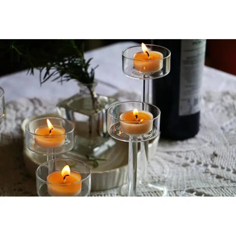 Glass Candle Holders Set Tealight Candle Holder  