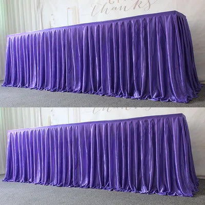 Ice silk wedding table skirt  