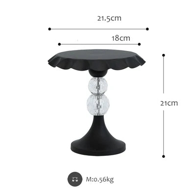 Black Cake Stand Wave Design  