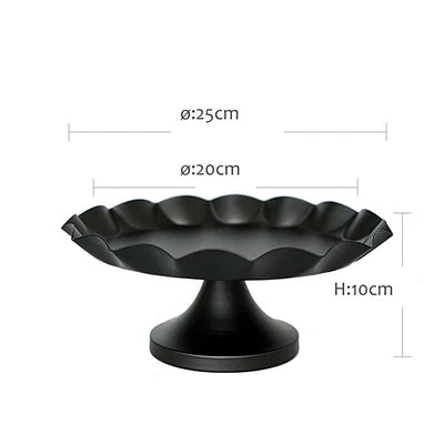 Black Cake Stand Wave Design  