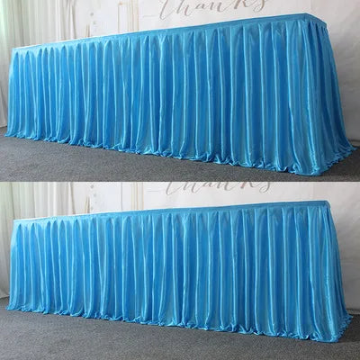 Ice silk wedding table skirt  