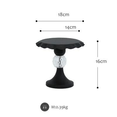 Black Cake Stand Wave Design  