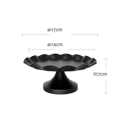 Black Cake Stand Wave Design  