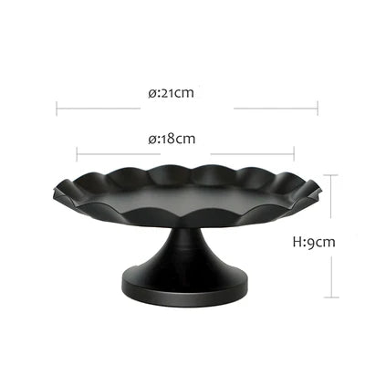 Black Cake Stand Wave Design  