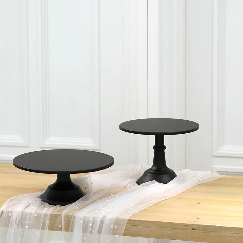 Black Cake Stand Wave Design  