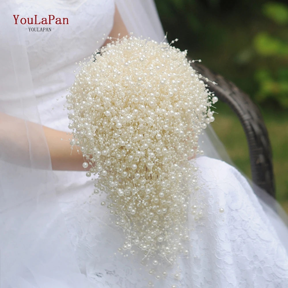 HF01 Handmade Bridal Bouquet Beauty Diamond Bride Flower  