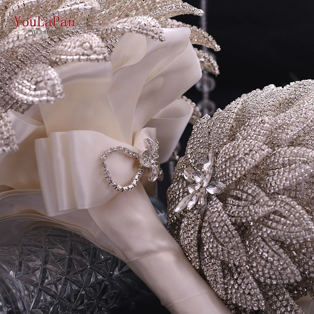 HF01 Handmade Bridal Bouquet Beauty Diamond Bride Flower  