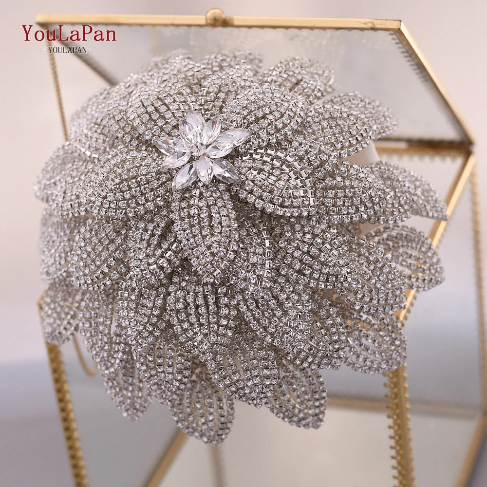 HF01 Handmade Bridal Bouquet Beauty Diamond Bride Flower  