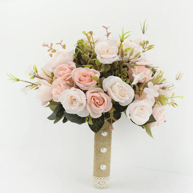 Handmade Artificial Flower Rose Bouquet  