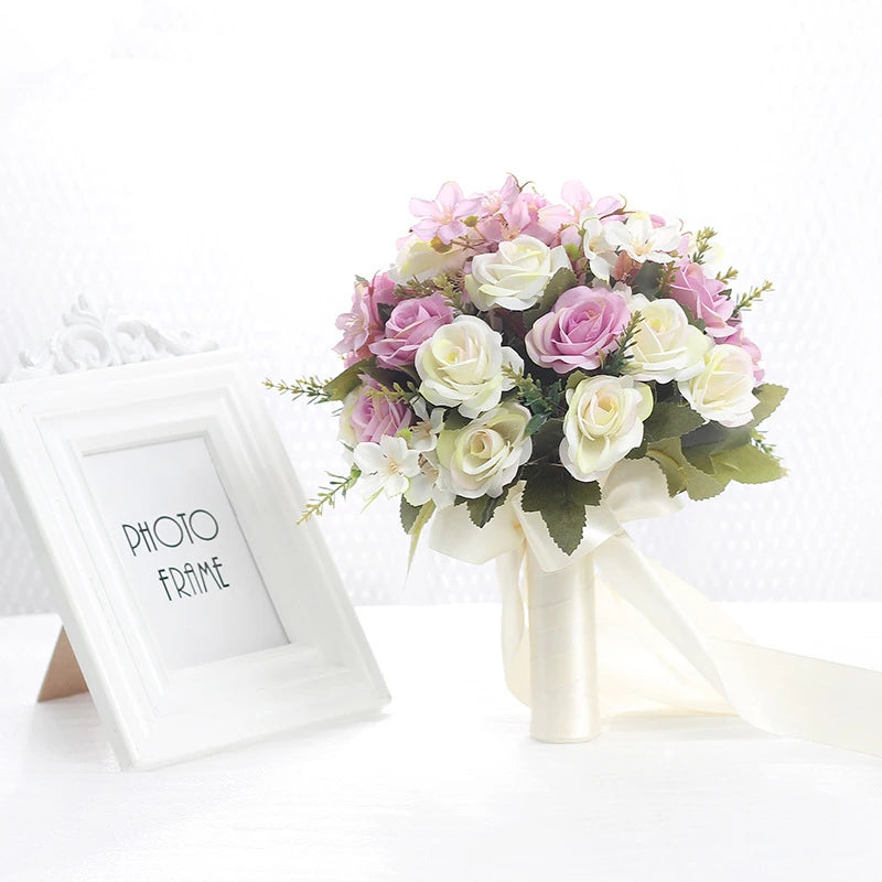 Handmade Artificial Flower Rose Bouquet  