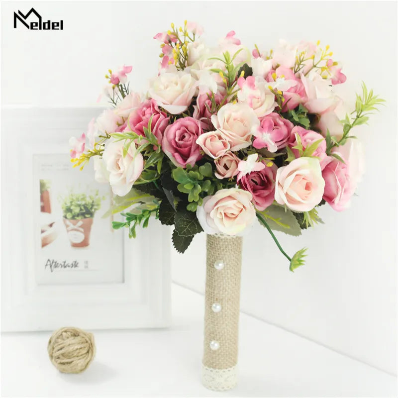 Handmade Artificial Flower Rose Bouquet  