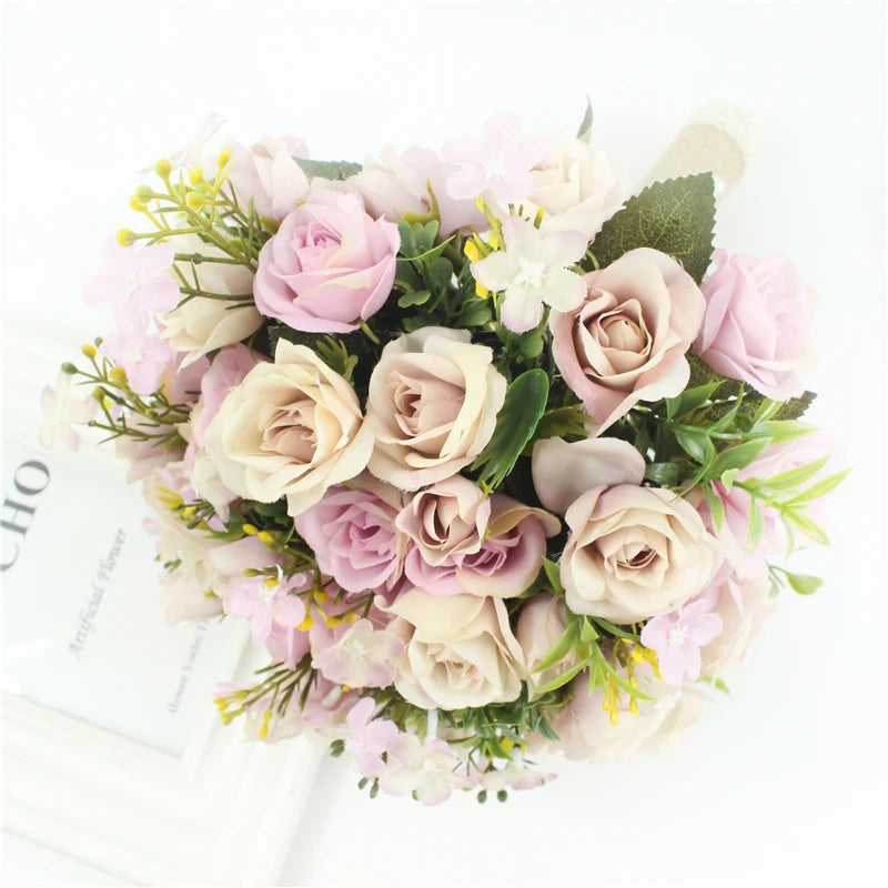 Handmade Artificial Flower Rose Bouquet  