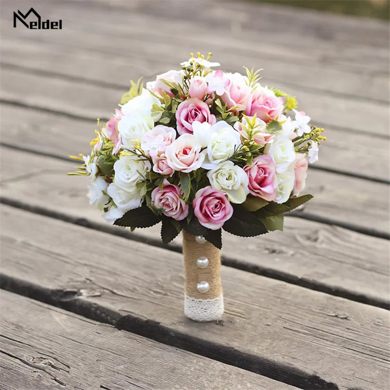 Handmade Artificial Flower Rose Bouquet  