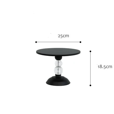 Black Cake Stand Wave Design  