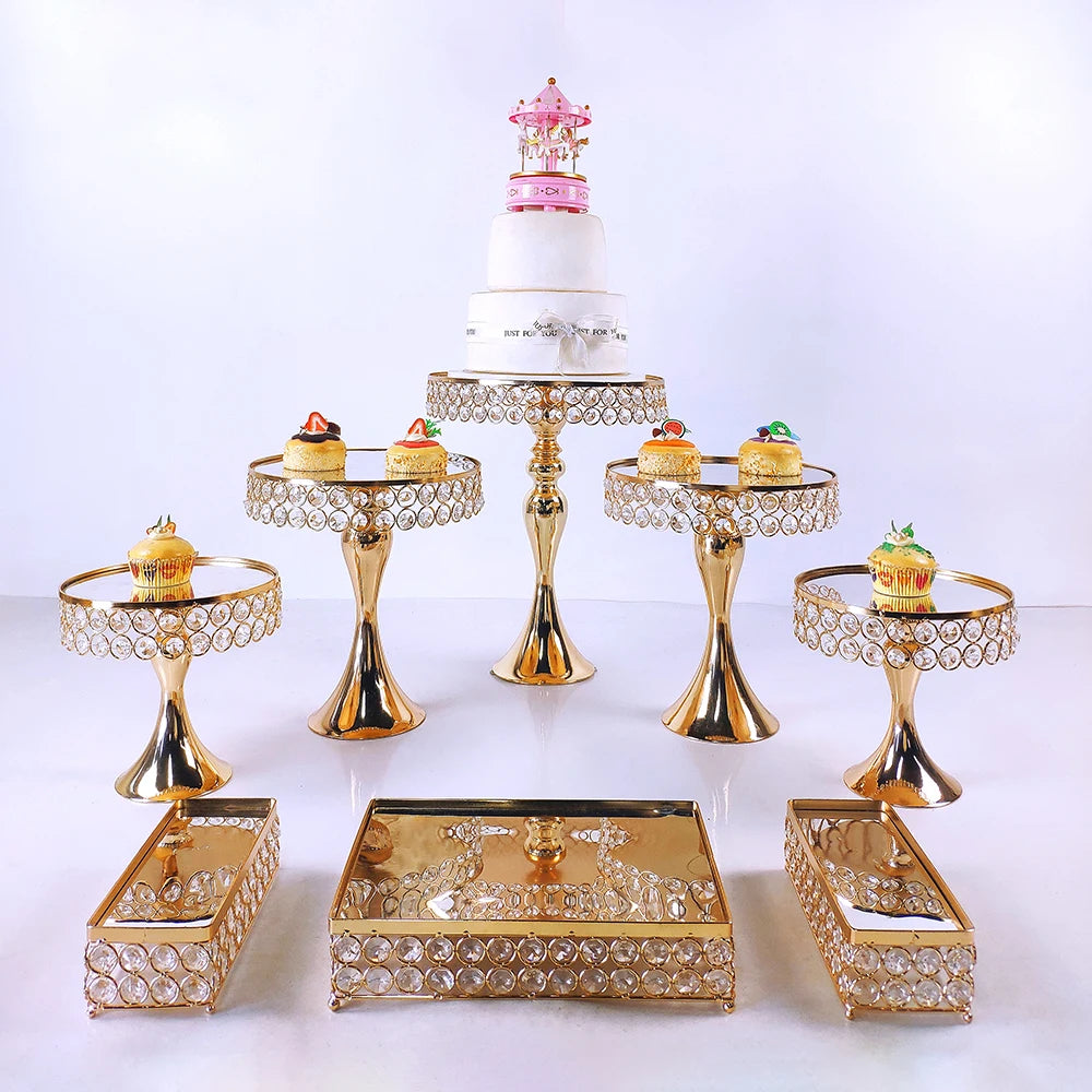 Metal Crystal Cake Stand Sets  