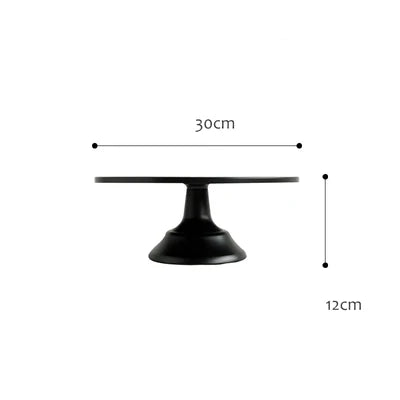 Black Cake Stand Wave Design  