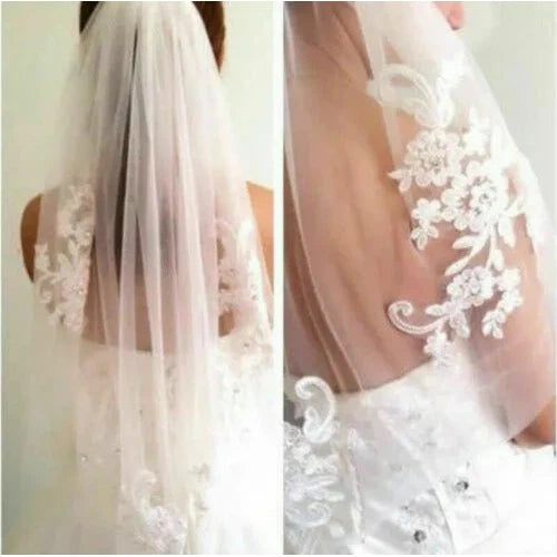 Lace Wedding Veil Elbow Bridal Veil Bridal Accessories With Comb  