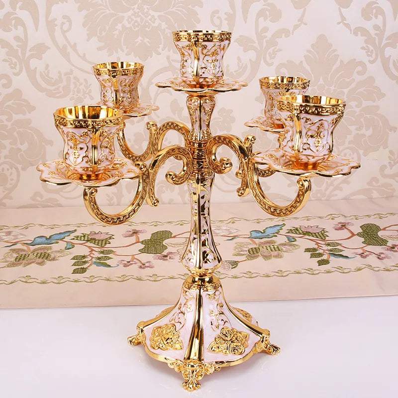 Luxury Candle Holders Tabletop Stand Candlestick  