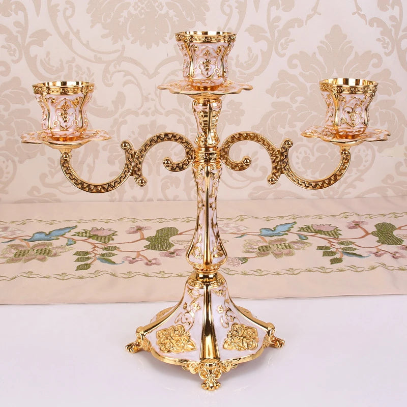 Luxury Candle Holders Tabletop Stand Candlestick  