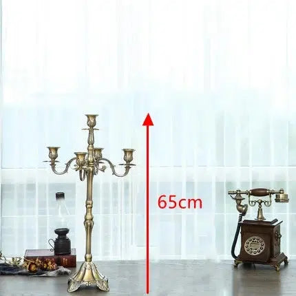 Luxury H65 /85/105cm 5lights Metal Candle Holders  