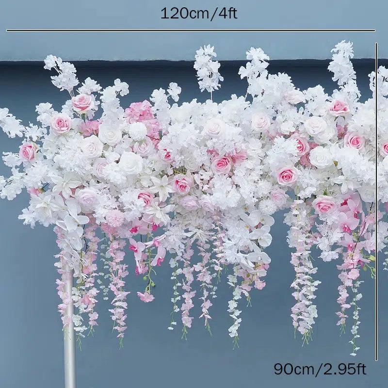 Luxury White Rose Cherry Blossom Hang Wisteria Floral Arrangement  