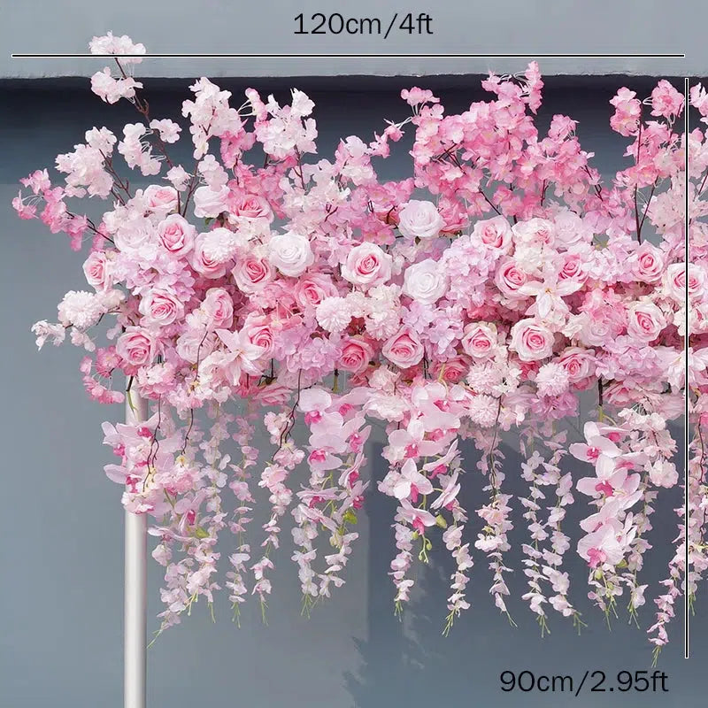 Luxury White Rose Cherry Blossom Hang Wisteria Floral Arrangement  