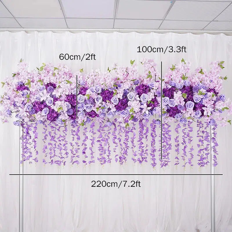 Luxury White Rose Cherry Blossom Hang Wisteria Floral Arrangement  