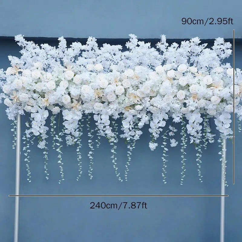 Luxury White Rose Cherry Blossom Hang Wisteria Floral Arrangement  