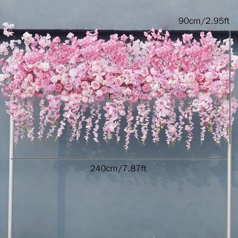 Luxury White Rose Cherry Blossom Hang Wisteria Floral Arrangement  