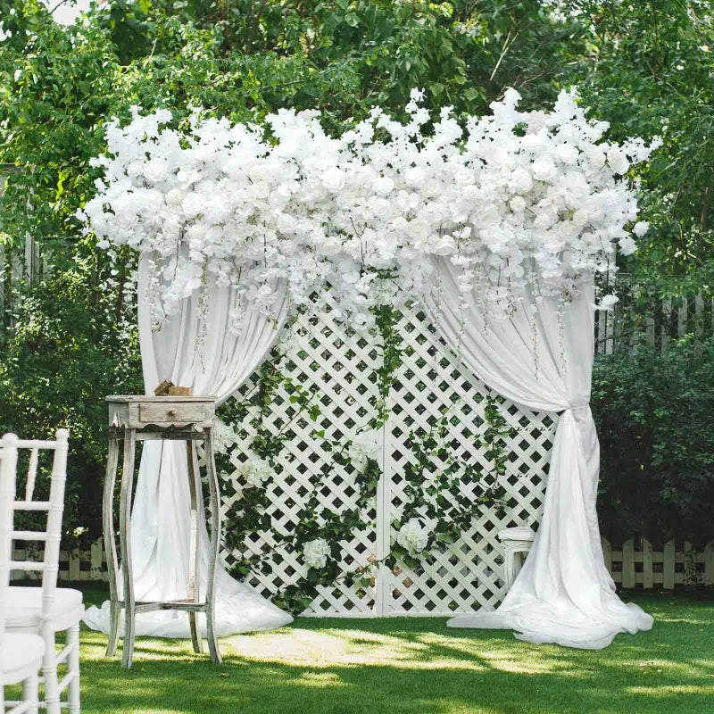 Luxury White Rose Cherry Blossom Hang Wisteria Floral Arrangement  