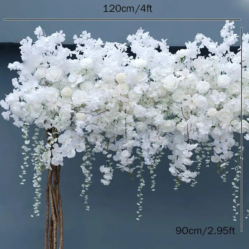 Luxury White Rose Cherry Blossom Hang Wisteria Floral Arrangement  