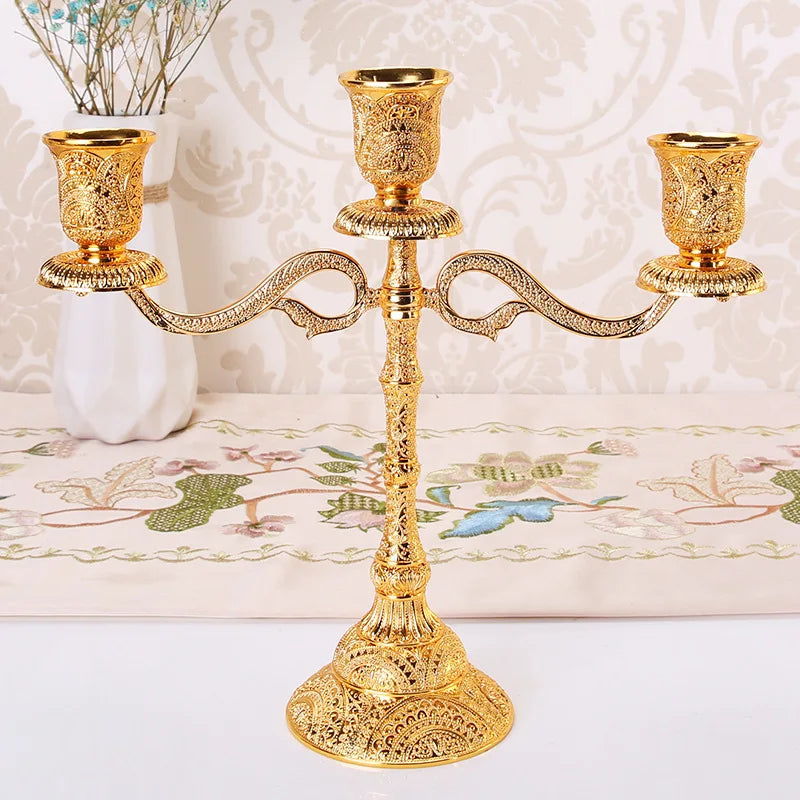 Metal Candle Holders Hollow Design Candlestick  