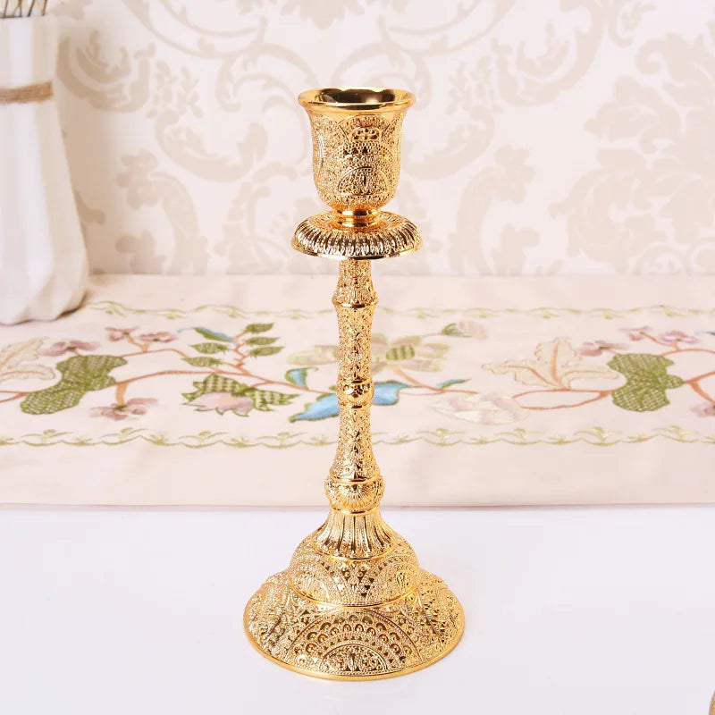 Metal Candle Holders Hollow Design Candlestick  