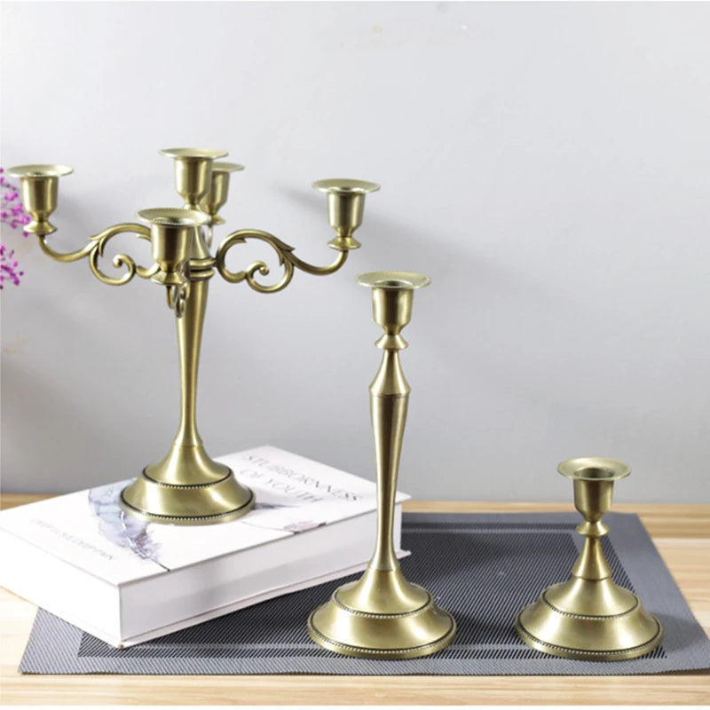 Metal Pillar Candle Holders  