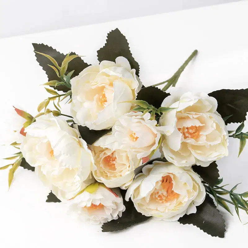 NEW Beautiful Peony Artificial Flowers White Bouquet  