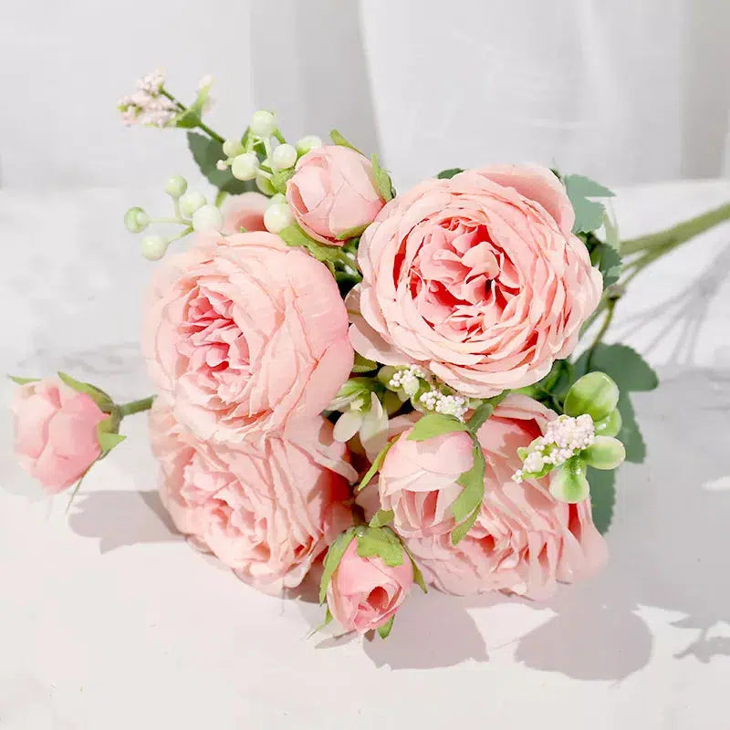 Pink Silk Peony Artificial Flowers Rose  