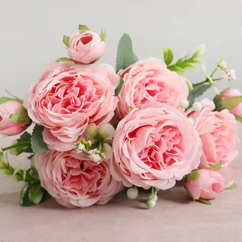 Pink Rose Silk Peony Artificial Flowers  