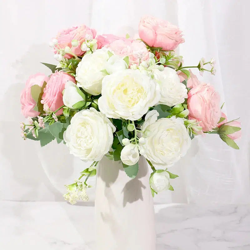 Pink Silk Peony Artificial Flowers Rose  