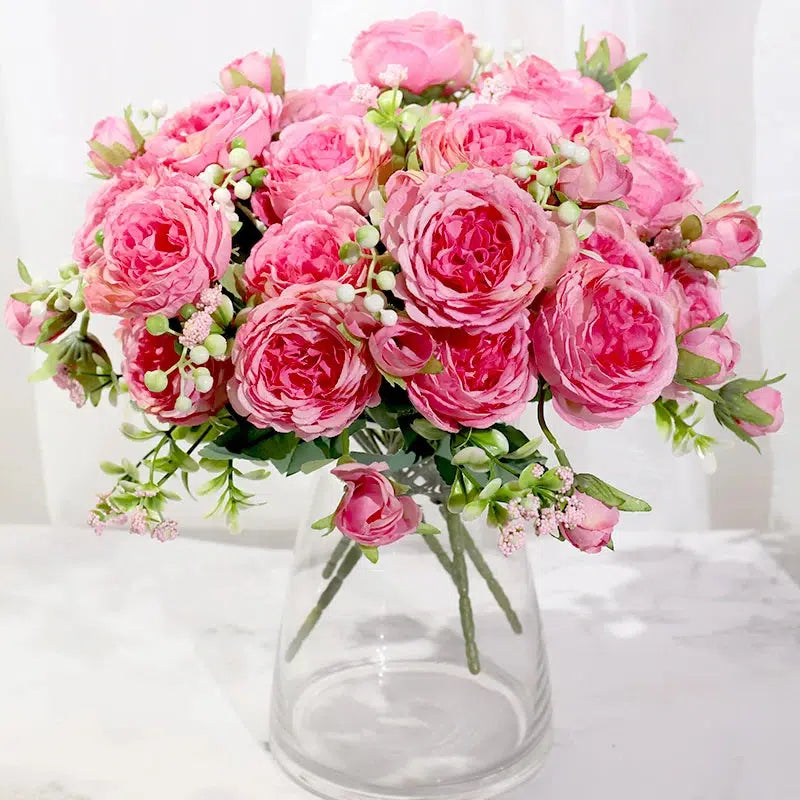 Pink Silk Peony Artificial Flowers Rose  