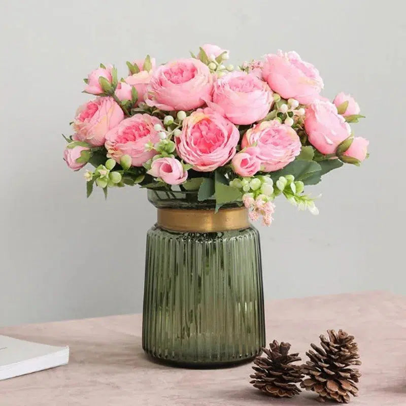 Pink Rose Silk Peony Artificial Flowers  