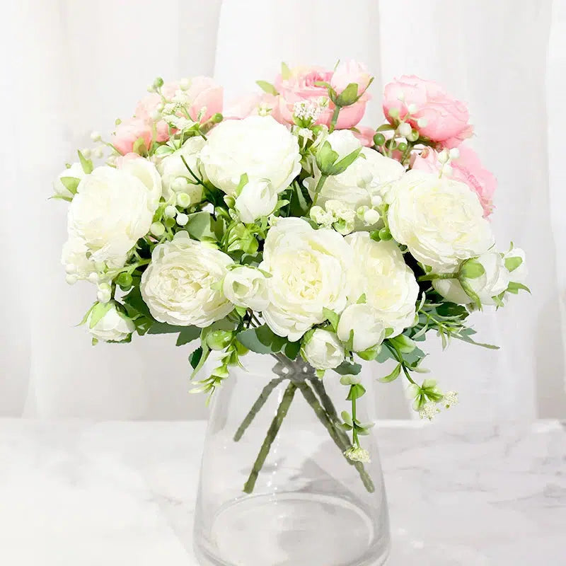 Pink Silk Peony Artificial Flowers Rose  