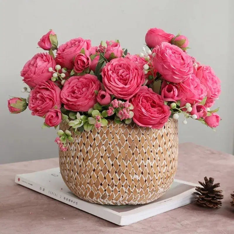 Pink Rose Silk Peony Artificial Flowers  