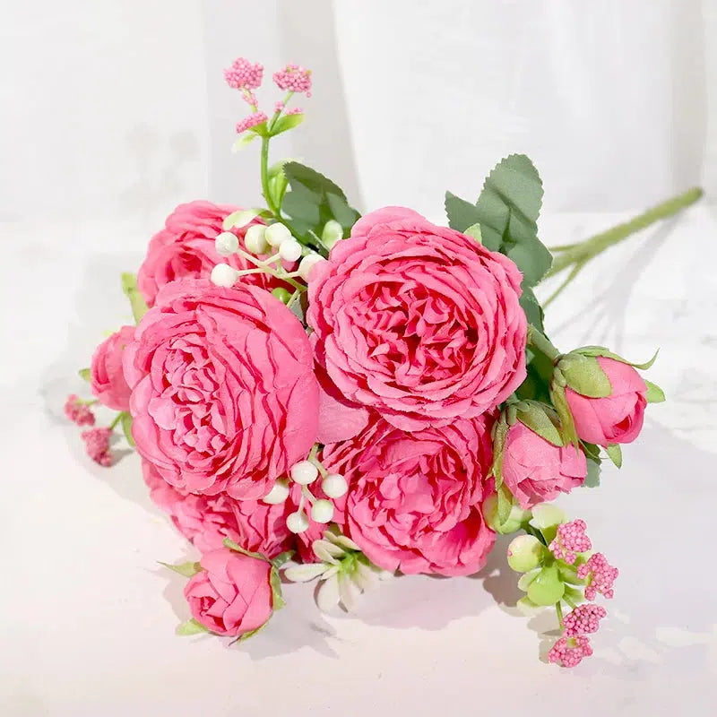 Pink Silk Peony Artificial Flowers Rose  