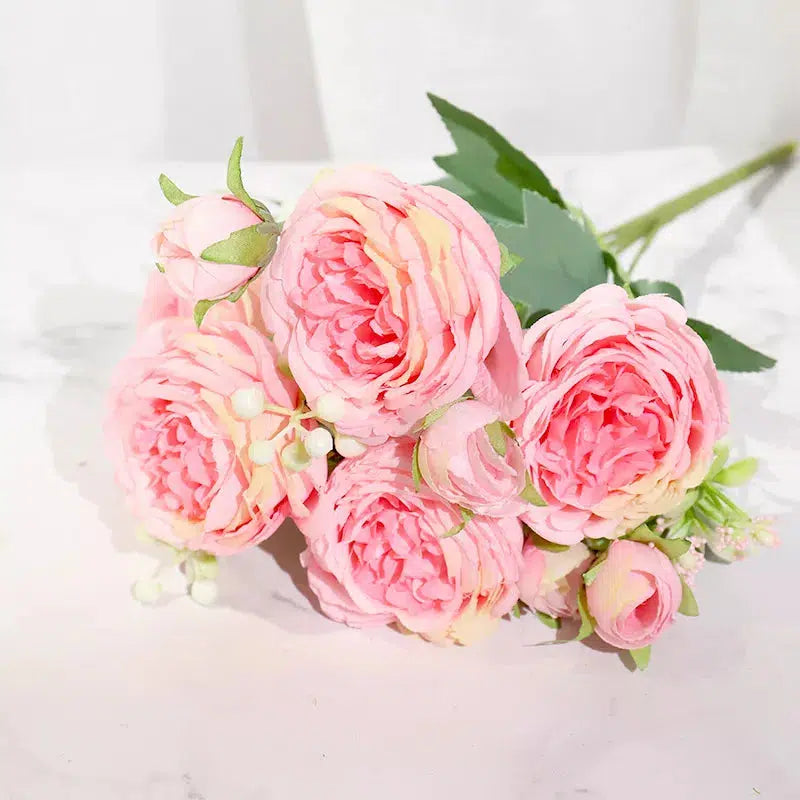 Pink Silk Peony Artificial Flowers Rose  