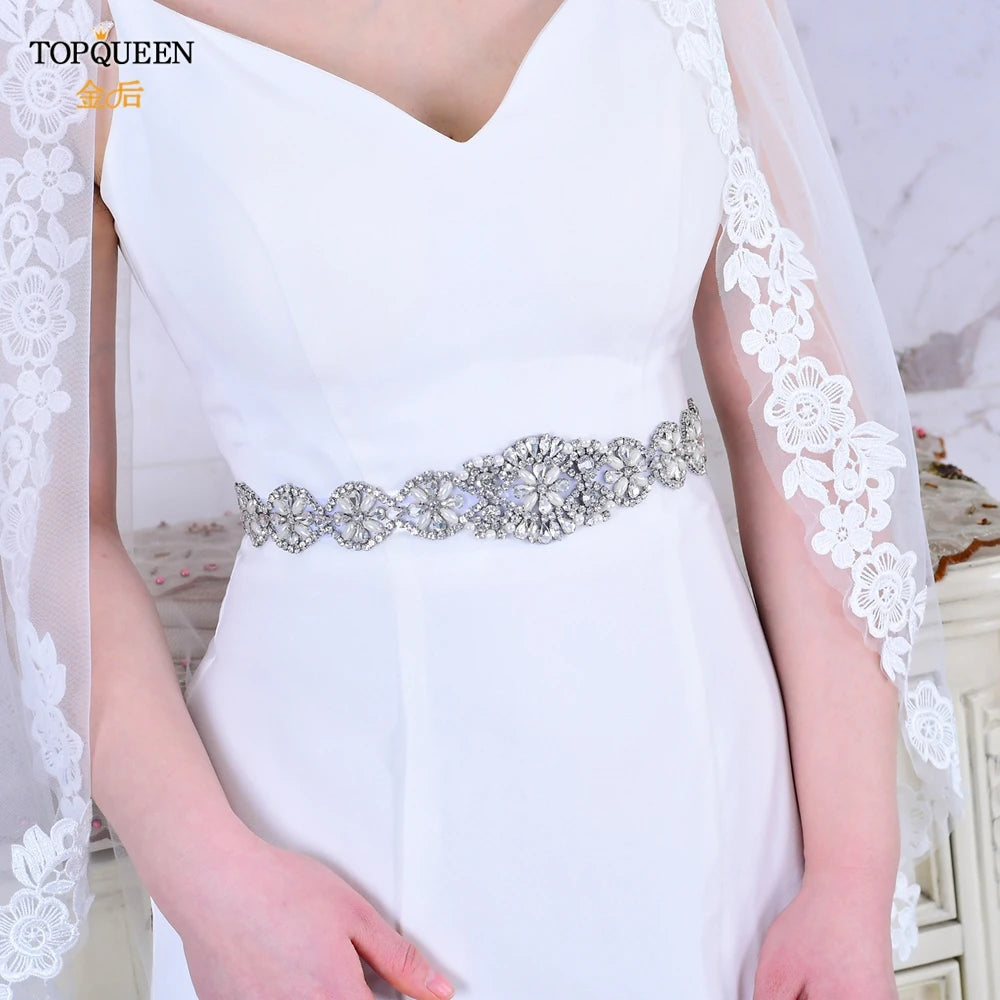 Rhinestone Bride Wedding Belt  