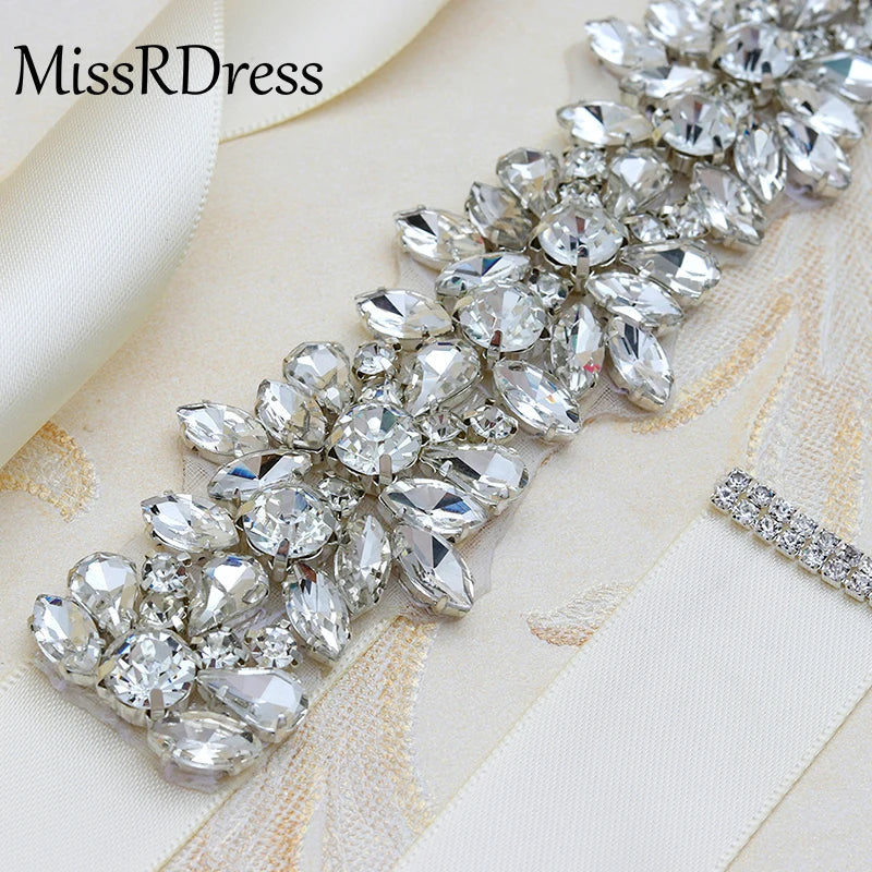 Rhinestones Handmade Belt Wedding Evening Dress Belt  