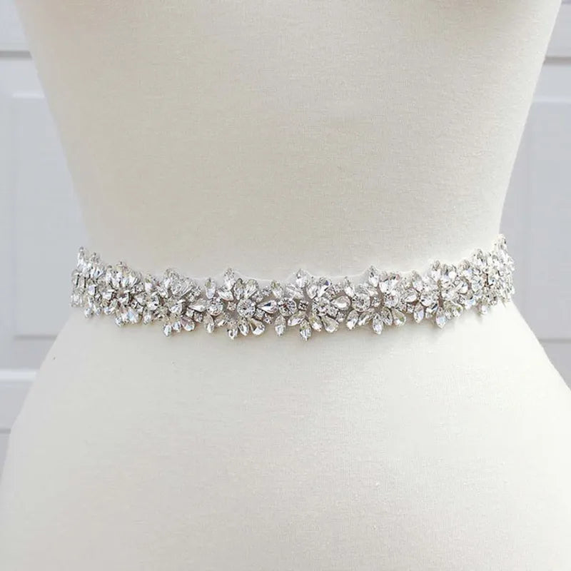 Rhinestones Handmade Belt Wedding Evening Dress Belt  