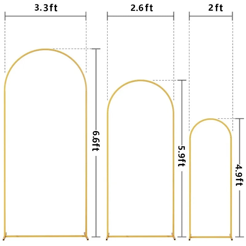 3pcs-set Metal Backdrop Stand Circle Arch  