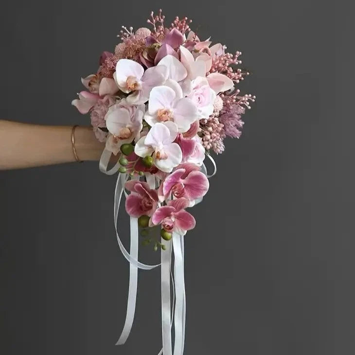 Waterfall Wedding Bouquet Artificial Flowers Casading  