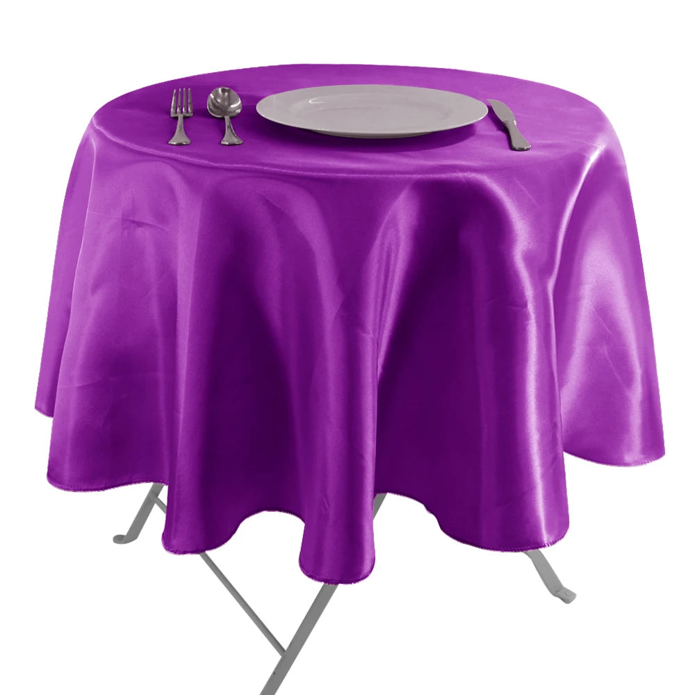 Elegant Round Satin Tablecloths  